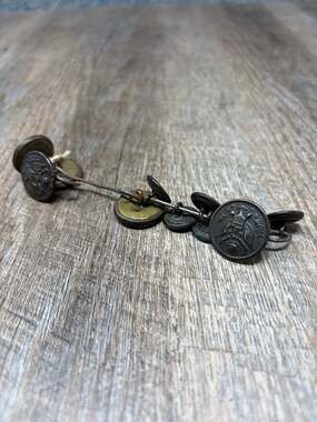 WWI Era U.S. Army Sevice Coat/Cuff Button Set From The Art Works Co. Newark,NJ